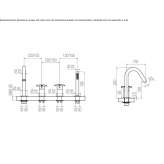 Steel 4-hole deck mounted bathtub faucet Corlaer