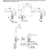 5-hole bathtub set with individual rosettes Rjukan