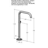 External column for a bathtub made of 316 stainless steel Isse