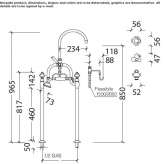 Two-hole freestanding bathtub faucet with a hand shower Leinzell