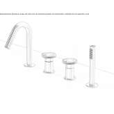 Deck mounted steel bathtub faucet Adalar