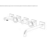 Steel thermostatic wall-mounted bathtub faucet Adalar