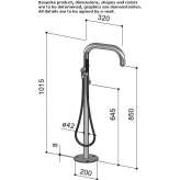 316 stainless steel floor standing bathtub faucet Isse