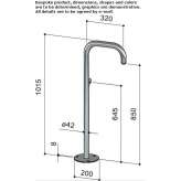 316 stainless steel floor standing bathtub faucet Isse