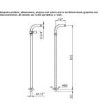 External standing bathtub faucet with a hand shower Psyzh