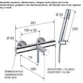 Single-lever thermostatic bathtub faucet with a hand shower Hualhuas