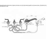 Set of a 5-hole bathtub with a shower head Biblis