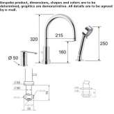 Set of a 3-hole bathtub with a shower head Condette