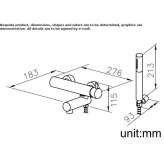 2-hole stainless steel bathtub faucet with hand shower Paime