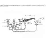 5-hole bathtub faucet with individual rosettes Biblis