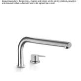 Countertop mounted, 2-hole, drop-in stainless steel bathtub faucet Belz