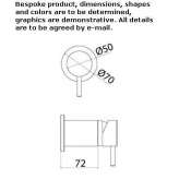 Thermostatic mixer for wall mounting with opening/closing function Criciuma