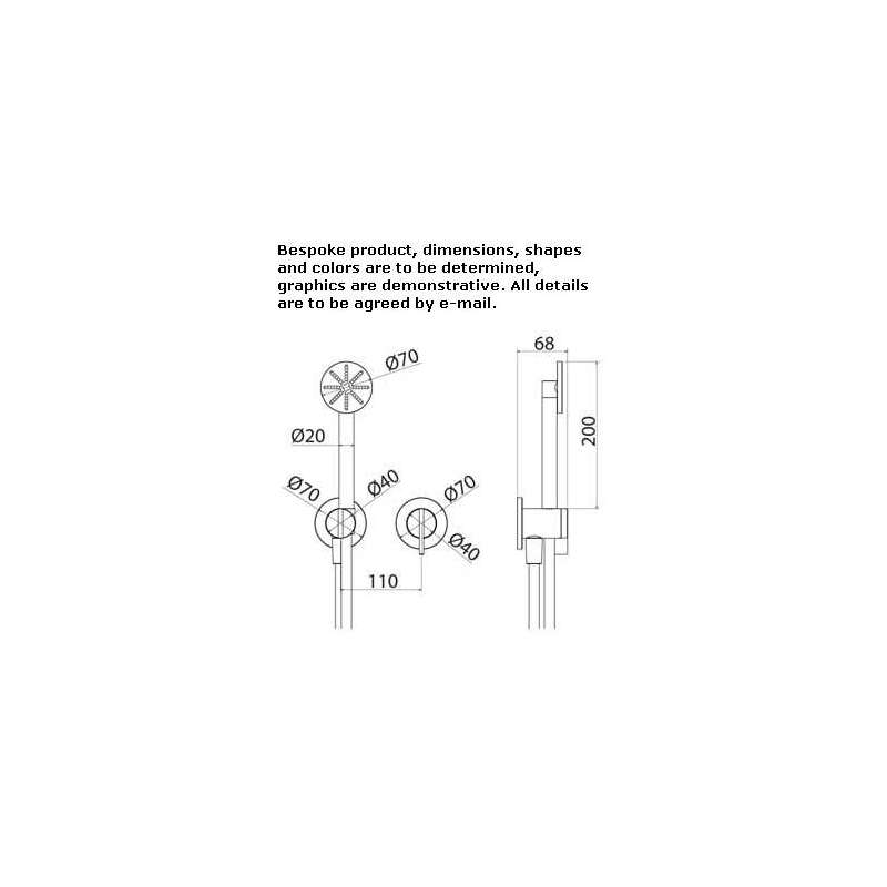 Stainless steel bath/shower faucet with hand shower Jagual