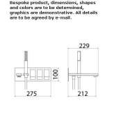 Stainless steel wall-mounted bathtub faucet with a hand shower Damuels