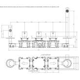 Set of 5-hole wall-mounted bathtub with a shower head Toplet