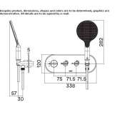 Thermostatic shower faucet with a shower hand Ararat