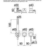 3-hole single-lever shower mixer with hand shower Elkhovo