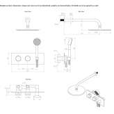 4-hole thermostatic shower mixer with hand shower Pezinok