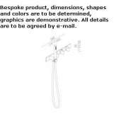 Thermostatic stainless steel shower faucet with hand shower Casale