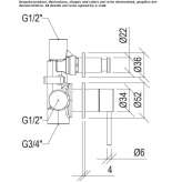 Stainless steel concealed shower faucet with switch Wendtorf