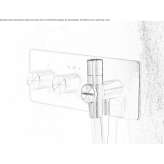 Concealed stainless steel shower faucet with a shower hand Woodland