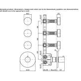 4-hole thermostatic concealed shower faucet Hejnice