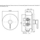 Concealed 1-hole shower tap with single handle Hejnice