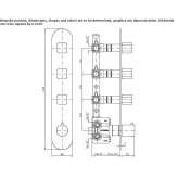 5-hole thermostatic concealed shower faucet Perkata