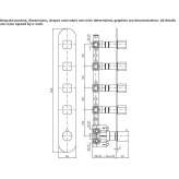 5-otworowa termostatyczna bateria prysznicowa podtynkowa Perkata