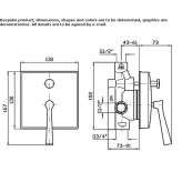 Concealed single-lever shower faucet with diverter Zamostea