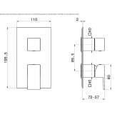 Single handle Concealed shower faucet Rakaw