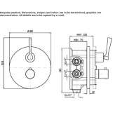 Concealed shower faucet with 2 holes Zamostea