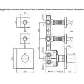 Thermostatic 3-hole concealed shower faucet Zamostea