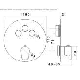 Thermostatic concealed shower faucet Triunfo