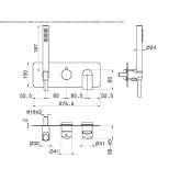 Shower faucet with hand shower and diverter Duhanas