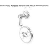 Concealed shower faucet with thermostat Solarino