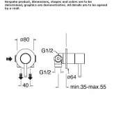 Single-lever stainless steel shower faucet Sadowie