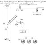 Shower set with shower head Jardin