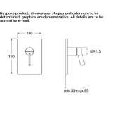 Single-lever stainless steel shower mixer with plate Nestoita