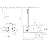 2-hole shower set with hand shower Tinta