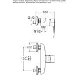 2-hole single lever shower faucet Yakutiye