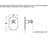 Single-lever shower faucet with plate Sebnitz