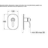 Single-lever shower mixer with plate Gainesti