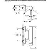 2-hole single lever shower faucet Eidsvag