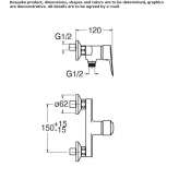 2-hole single lever shower faucet Leonard