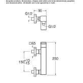 2-hole single lever shower faucet Lirio