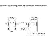 Single-lever shower mixer with plate Ilford