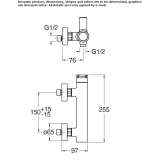 Single-lever shower faucet Ferez