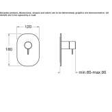 Single-lever shower mixer with plate Delaware