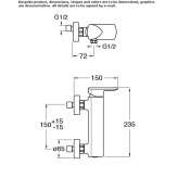 2-hole single lever shower faucet Ilford